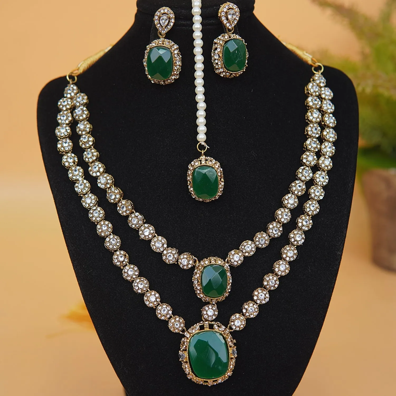 Antique Double Neckline Necklace Set