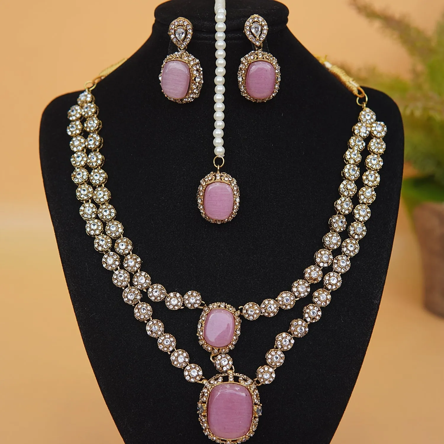 Antique Double Neckline Necklace Set