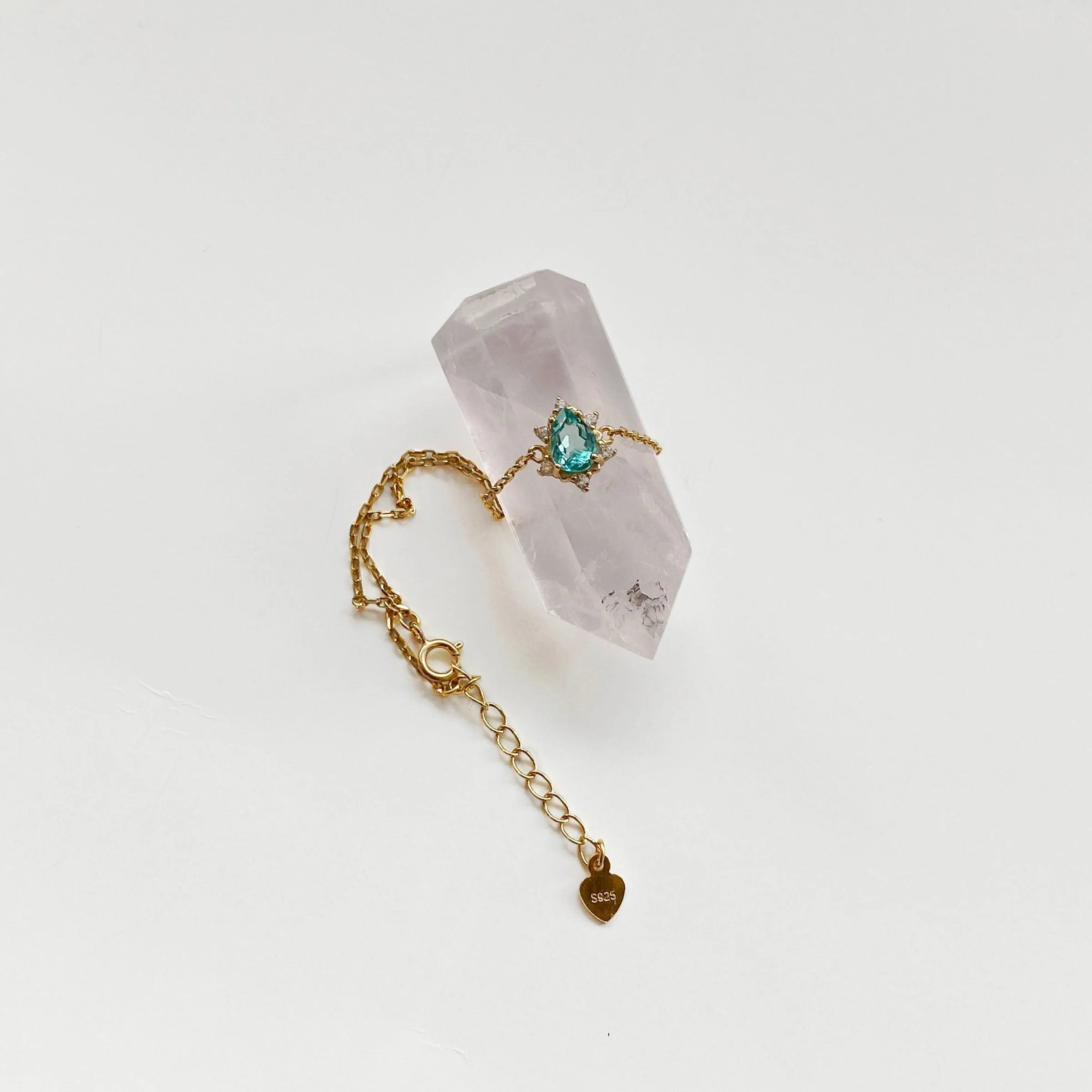Apatite Bracelet | 925 Sterling SIlver & 18K Gold Vermeil