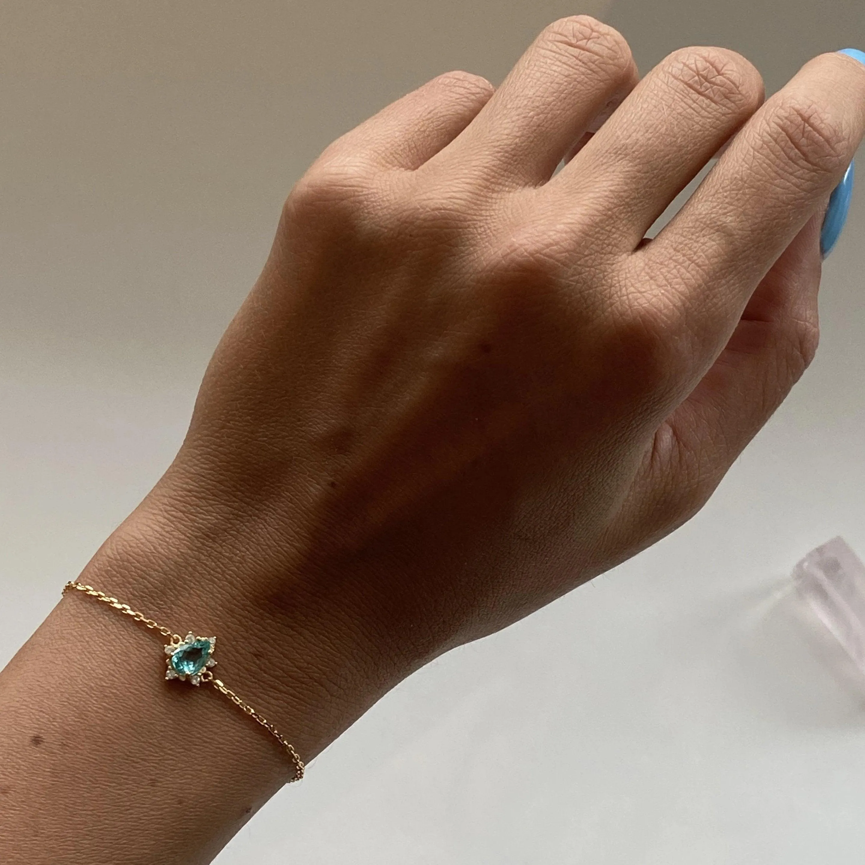 Apatite Bracelet | 925 Sterling SIlver & 18K Gold Vermeil