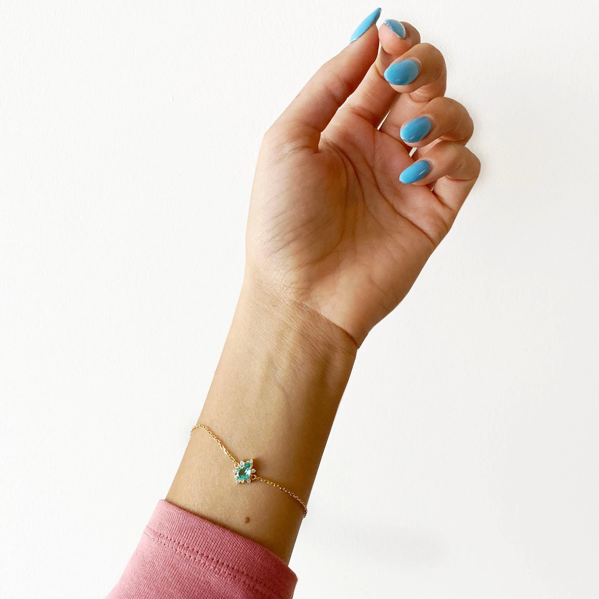 Apatite Bracelet | 925 Sterling SIlver & 18K Gold Vermeil