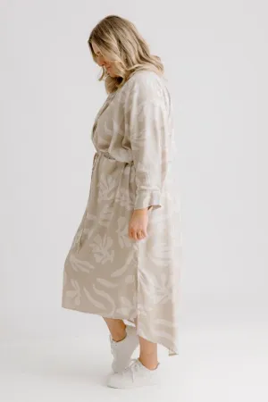 Arenes Motif Shirt Dress - Stone Motif Print