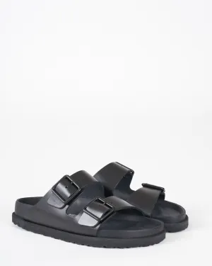arizona smooth leather sandal - black