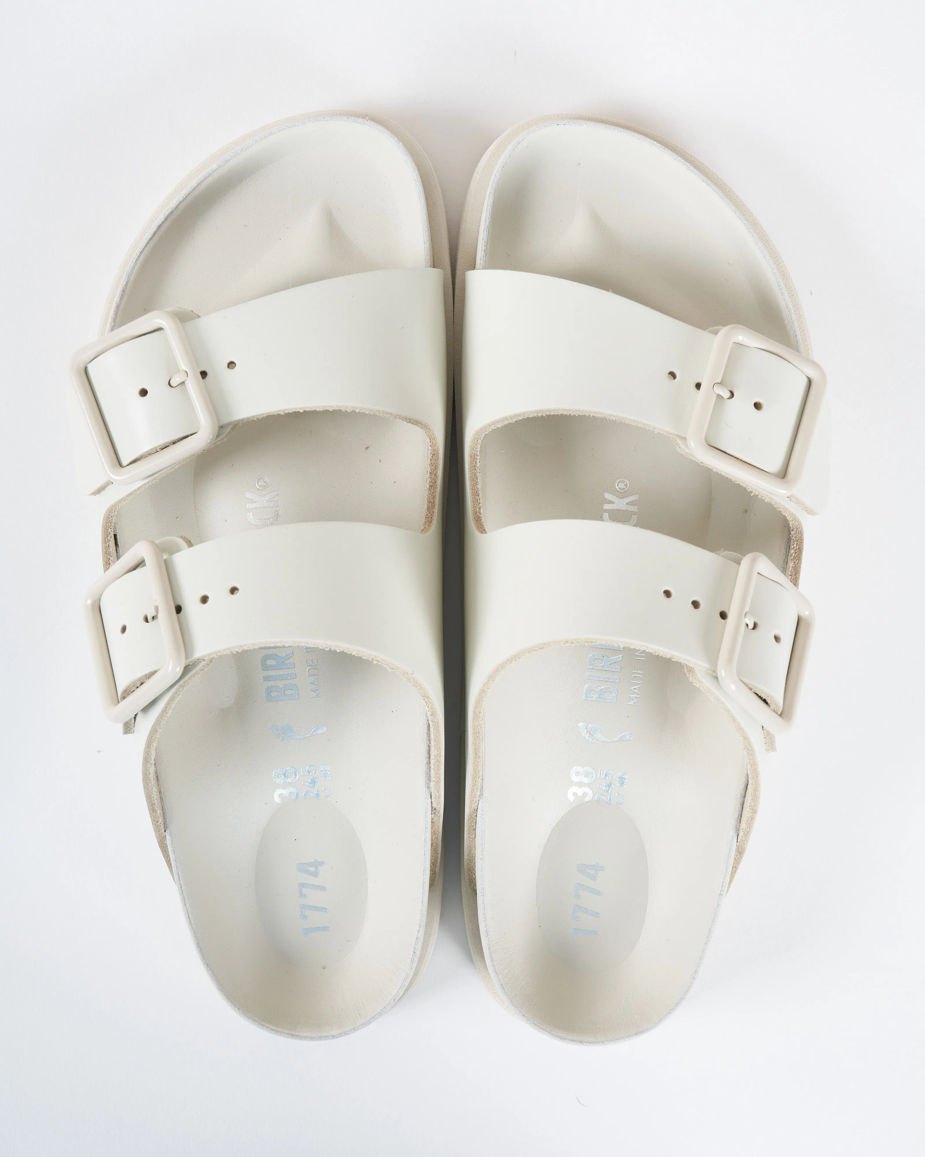 arizona smooth leather sandal - bone