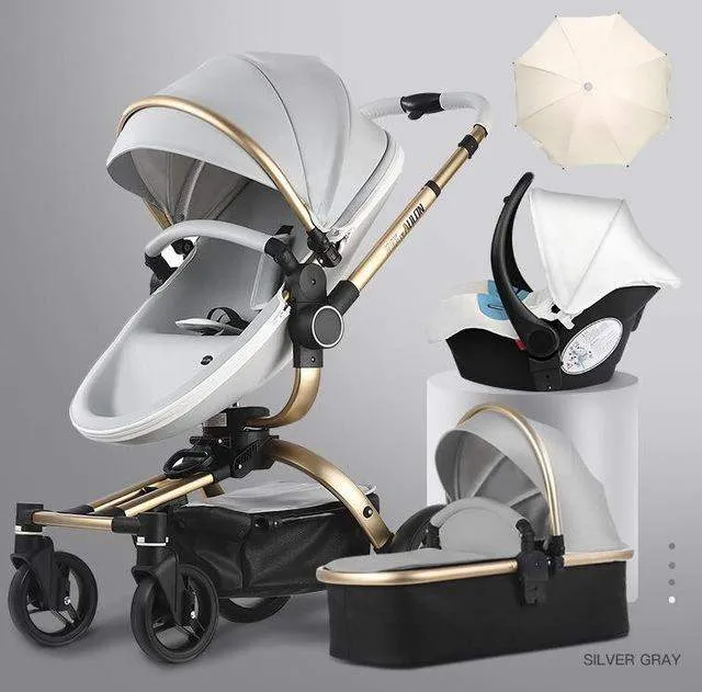 Aulon Luxury Baby Stroller 3 in 1 [Free Shipping]