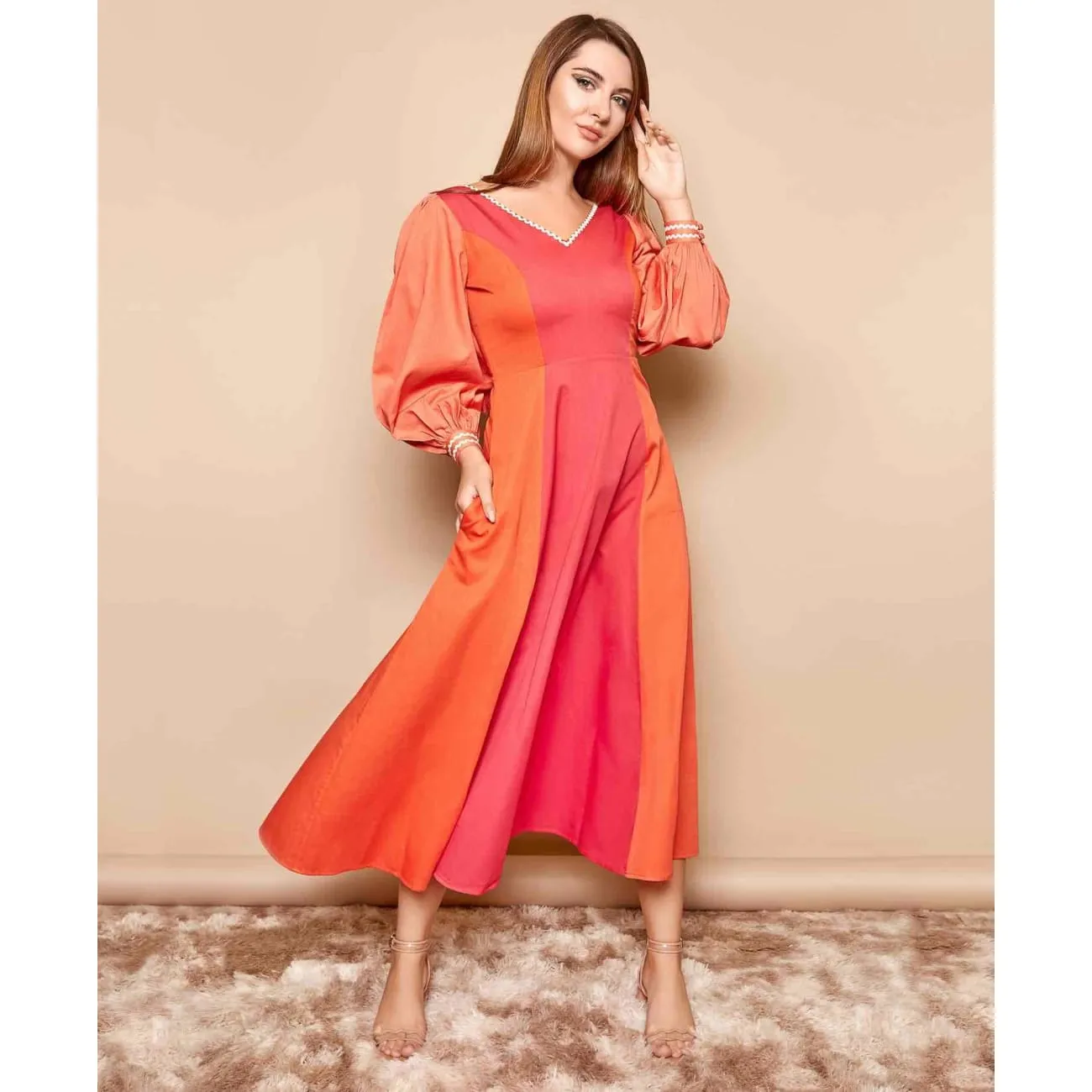 Autumn Midi Dress | Wedding Guest Dress