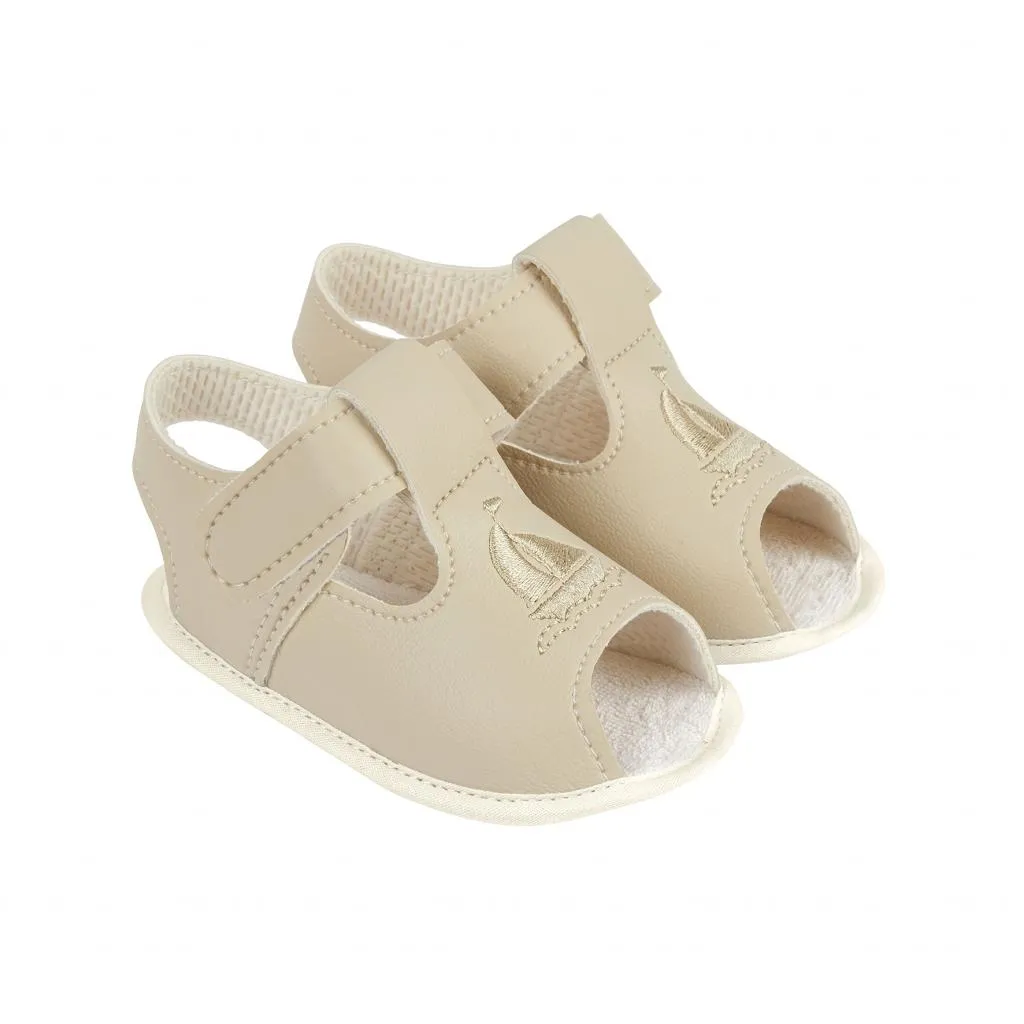 Baby Boys Beige Boat Bay Pod Soft Sandals