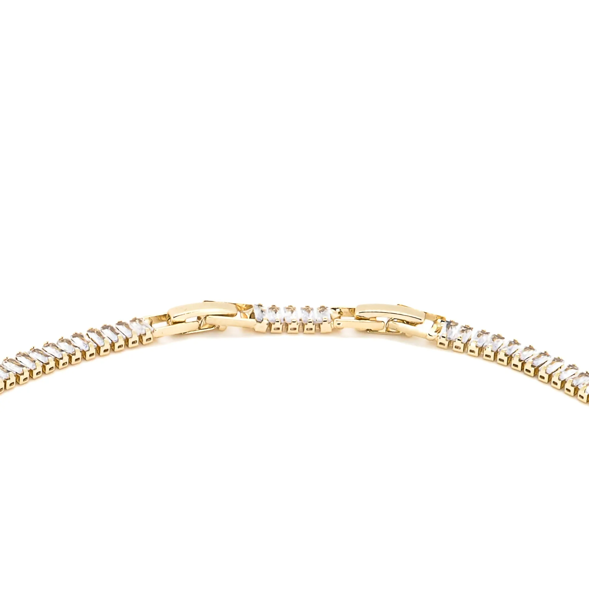 Baguette Diamond Gold Fashion Choker Necklace