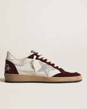 ballstar nappa with suede and 3d star - red wine/white