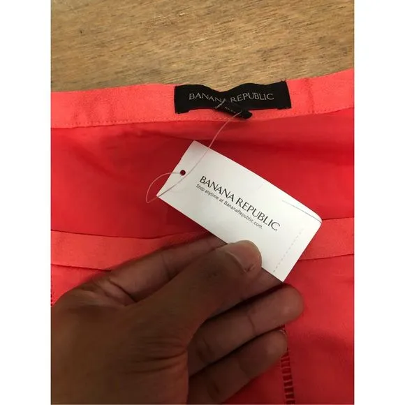 Banana Republic NWT Midi Sweep Skirt, Perfect coral Midi Skirt, Sz 14, MSRP $114