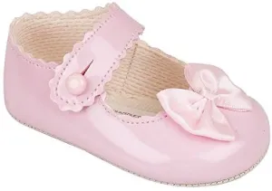 Baypods Baby Girls Soft Sole Pram Shoes - Pink
