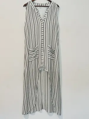 BCBG MAXAZRIA Dress High Low Womens Sz M Lagenlook Sleeveless A-Line