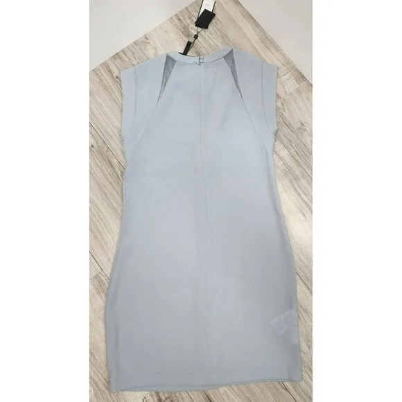 BCBGMAXAZRIA Women's Alycia Cutout Back Zipper Sheath Midi Dress Cap Sleeves 2