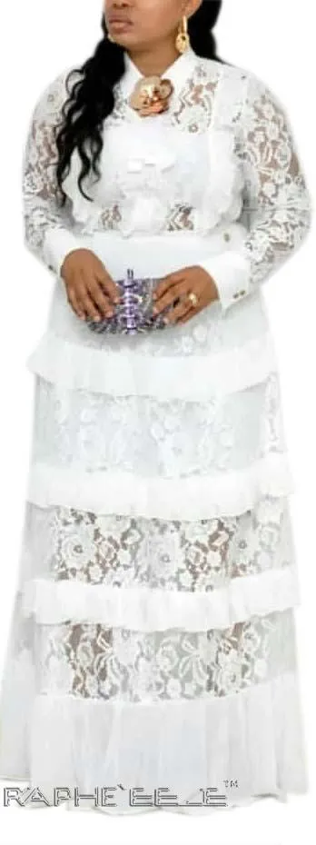 Beautiful Designed White Color Long Party Gown Maxi Style - 1 pcs with S, M, L, XL size