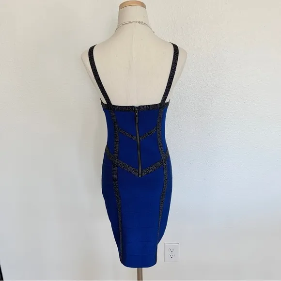 Bebe Cobalt Blue Bandage Bodycon Fitted Party Dress​