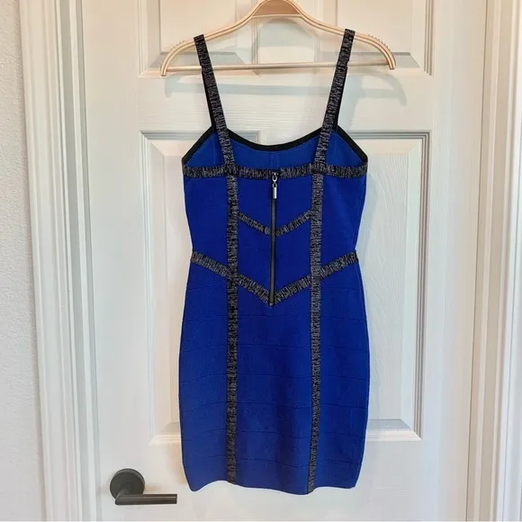 Bebe Cobalt Blue Bandage Bodycon Fitted Party Dress​
