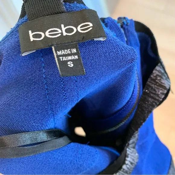 Bebe Cobalt Blue Bandage Bodycon Fitted Party Dress​