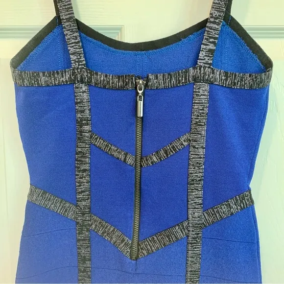 Bebe Cobalt Blue Bandage Bodycon Fitted Party Dress​