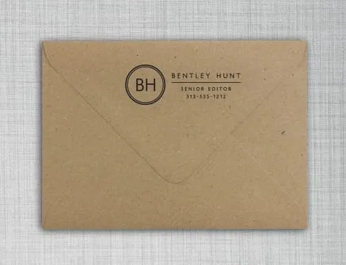 Bentley Professional Rectangle Self-Inking Stamper or Hand Stamp