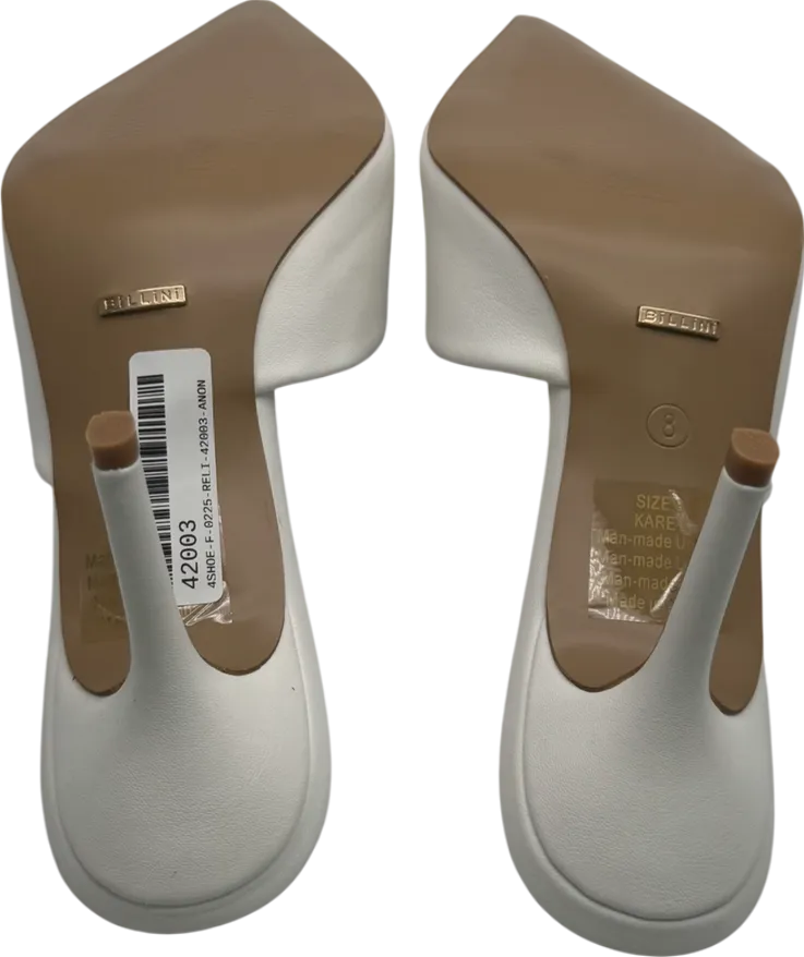 billini White Xannon Bone Shine UK 8 EU 41 👠
