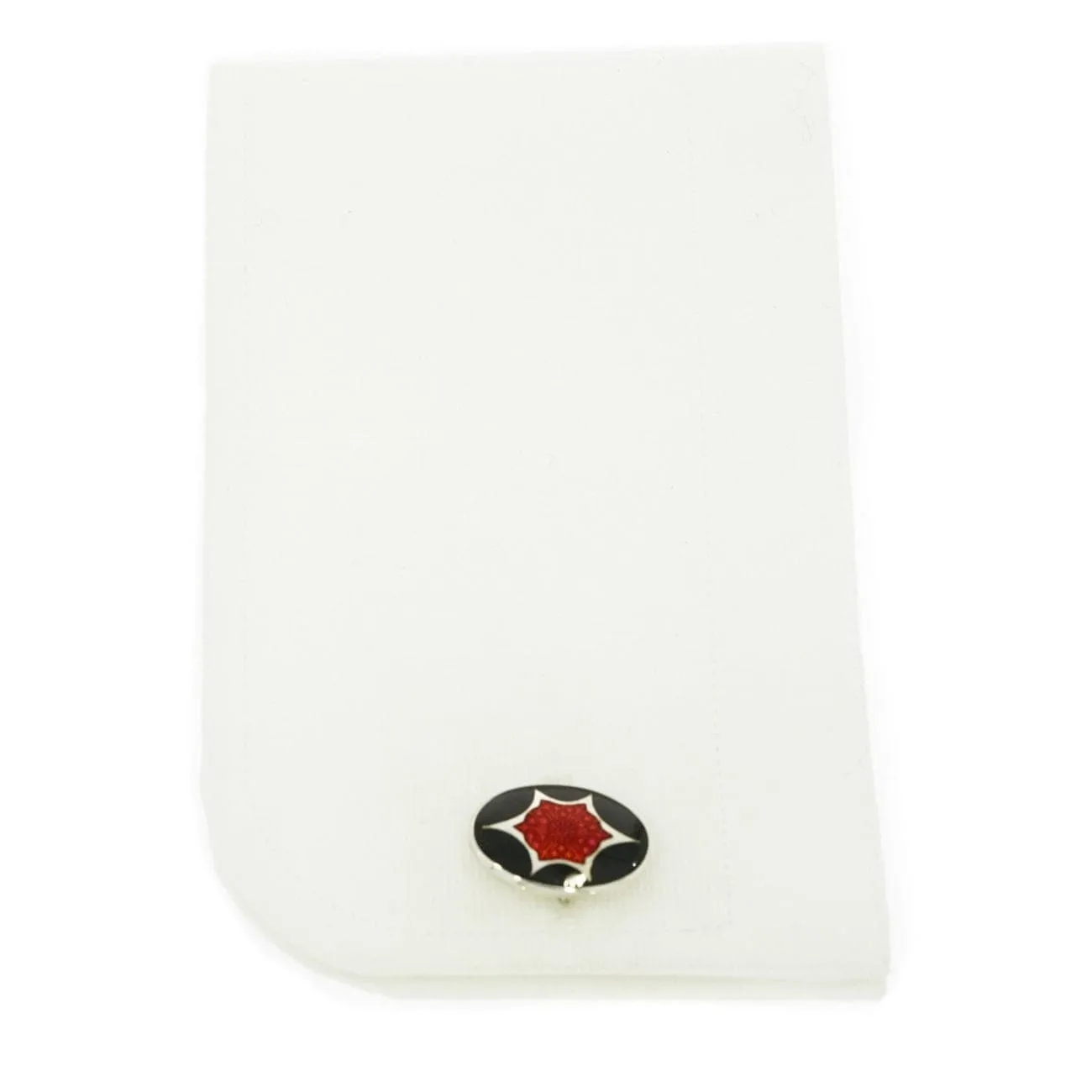 Black And Red Enameled Sterling Silver Formal Dress-Set By Brixton & Gill