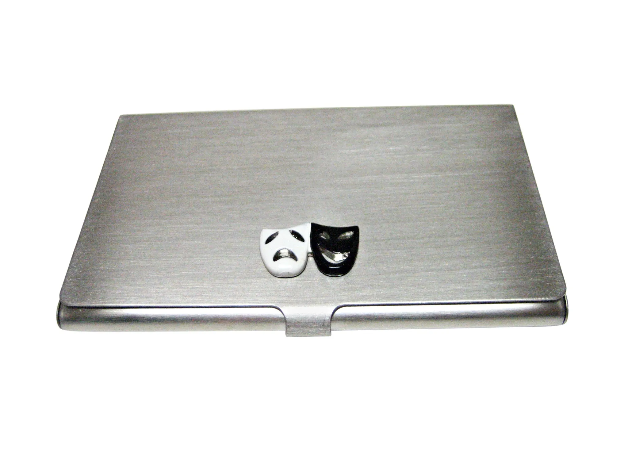 Black and White Drama Mask Business Card Holder