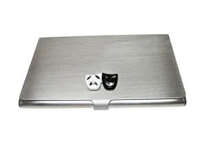 Black and White Drama Mask Business Card Holder