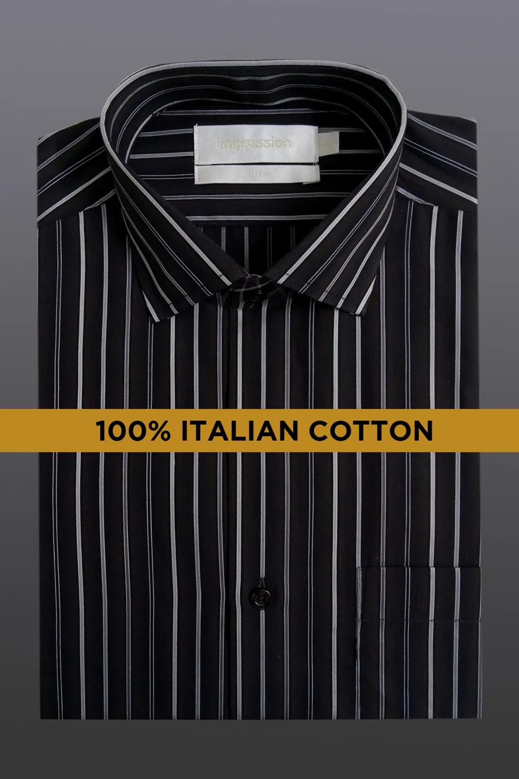 Black and White Stripped formal Shirt (Elite Edition)