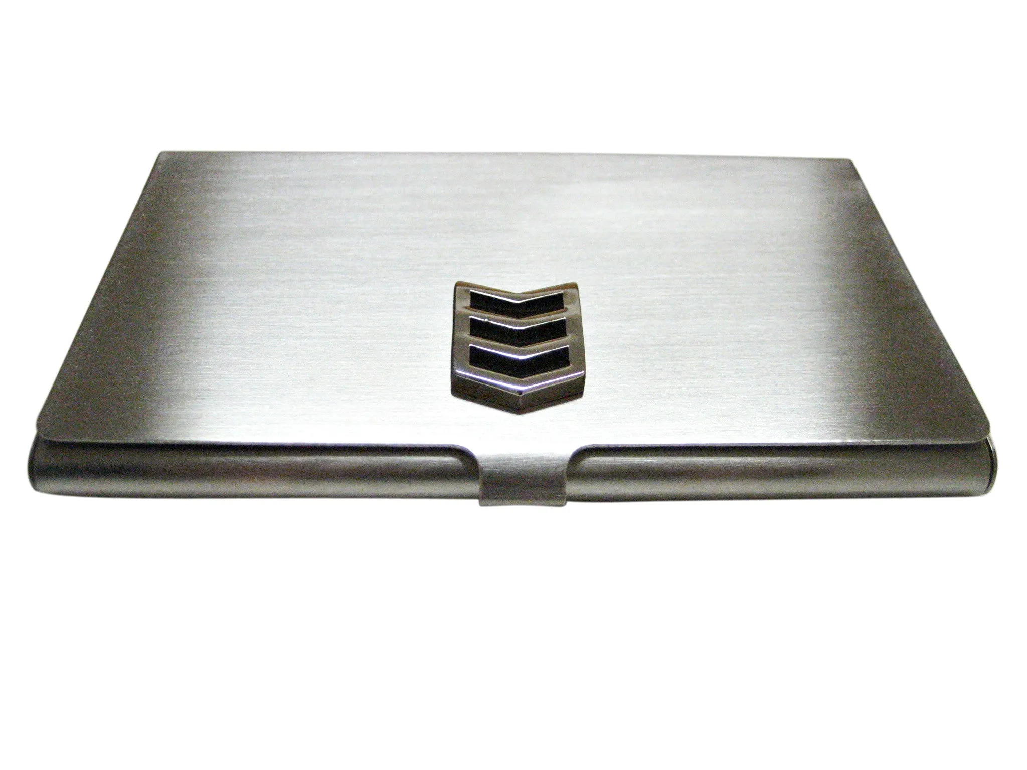 Black Chevron Design Business Card Holder