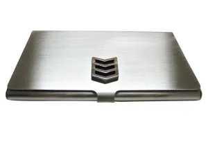 Black Chevron Design Business Card Holder