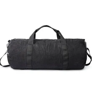 Black Denim Duffle Bag