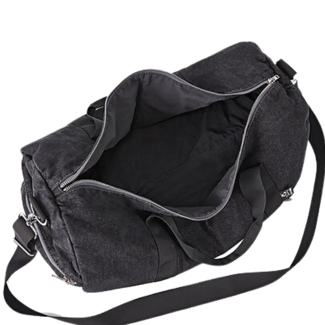 Black Denim Duffle Bag