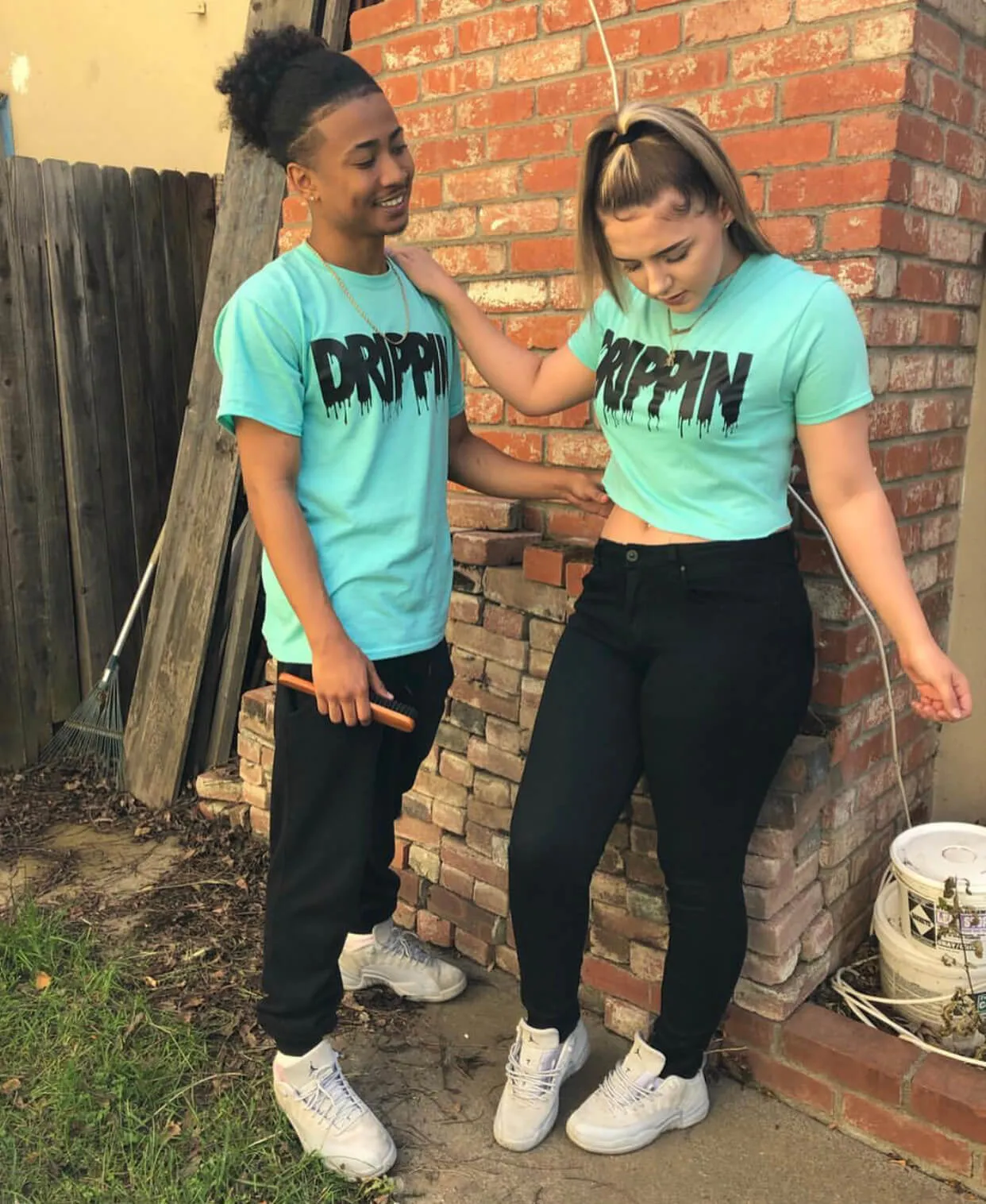 Black Drippin | Mint Tee