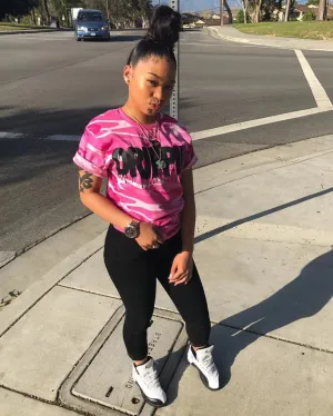 Black Drippin | Pink Camo Tee