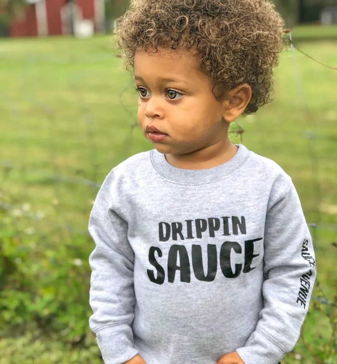 Black Drippin Sauce | Heather Gray Crewneck