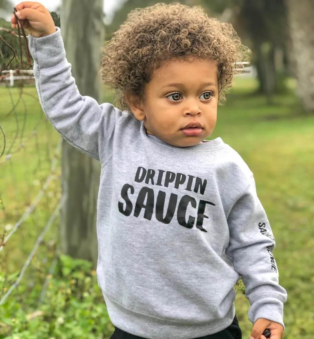 Black Drippin Sauce | Heather Gray Crewneck