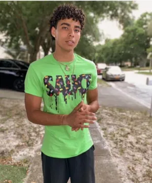 Black Goldfish Sauce | Lime Green Tee