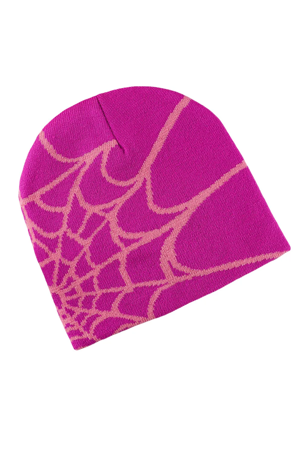 Black Halloween Cobweb Pattern Woolen Hat