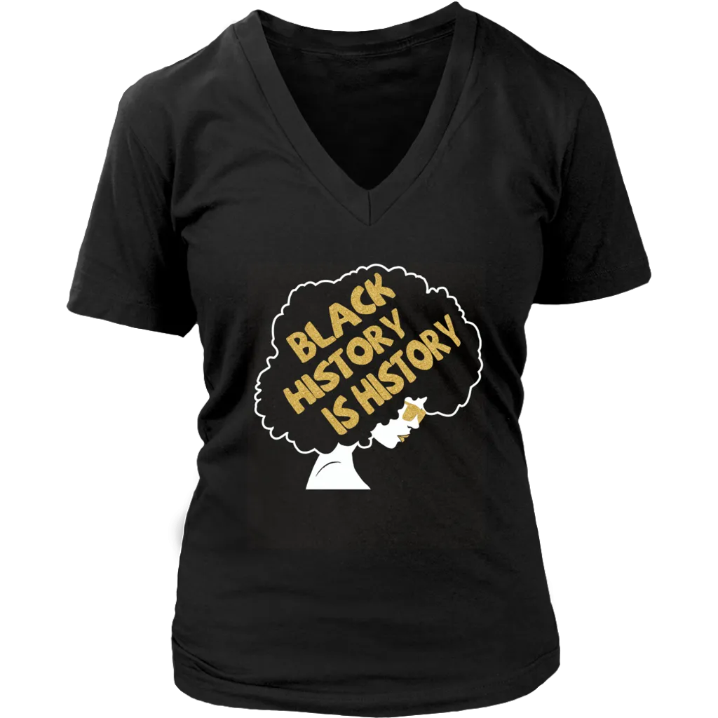 Black History Woman's V-Neck T-Shirt