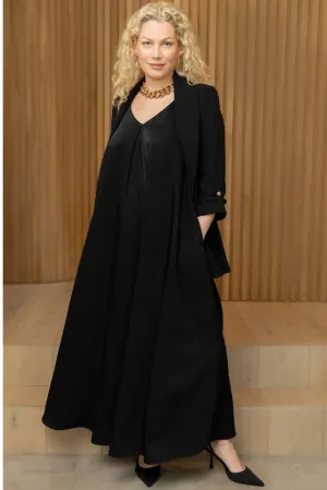 Black Maxi Trapeze Dress