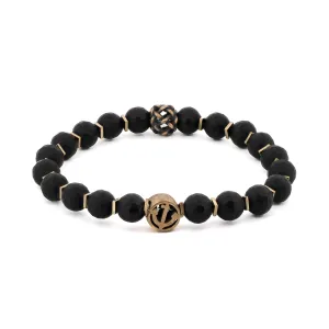 Black Onyx Stone Holy Spirit Anchor Bracelet