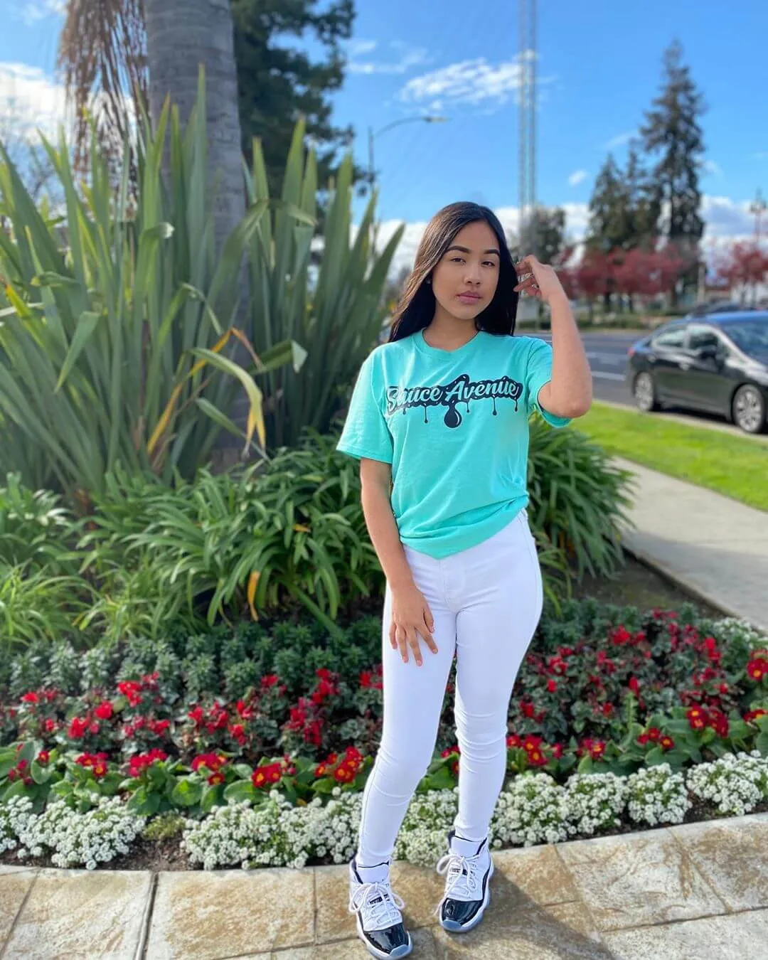 Black SA Drip | Mint Tee