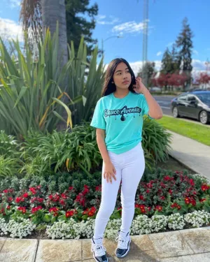 Black SA Drip | Mint Tee
