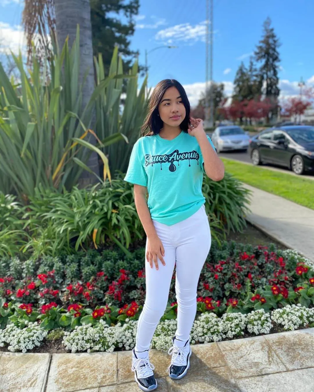 Black SA Drip | Mint Tee