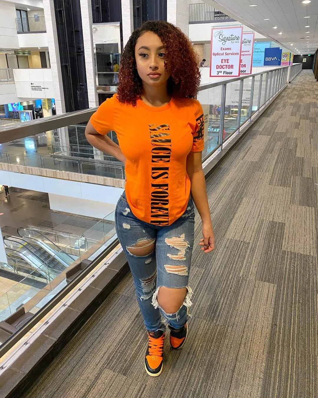 Black Sauce Is Forever (Vertical Big) | Orange Tee (LOVE Sleeve)