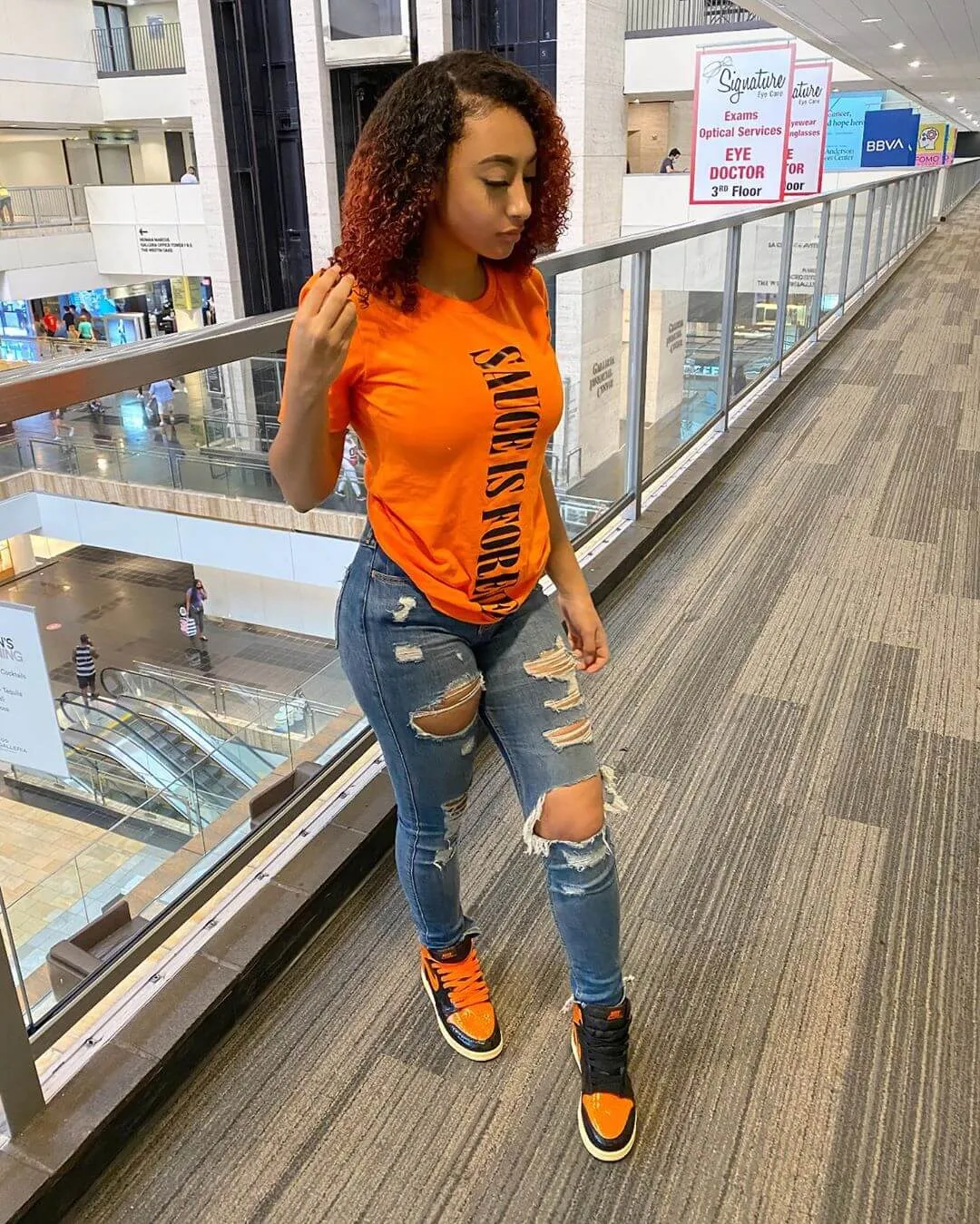 Black Sauce Is Forever (Vertical Big) | Orange Tee (LOVE Sleeve)