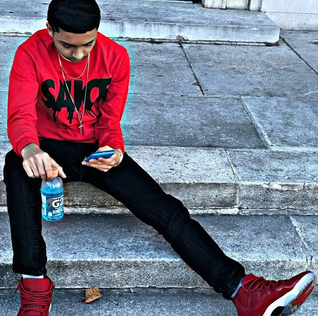 Black Sauce | Red Long Sleeve Tee
