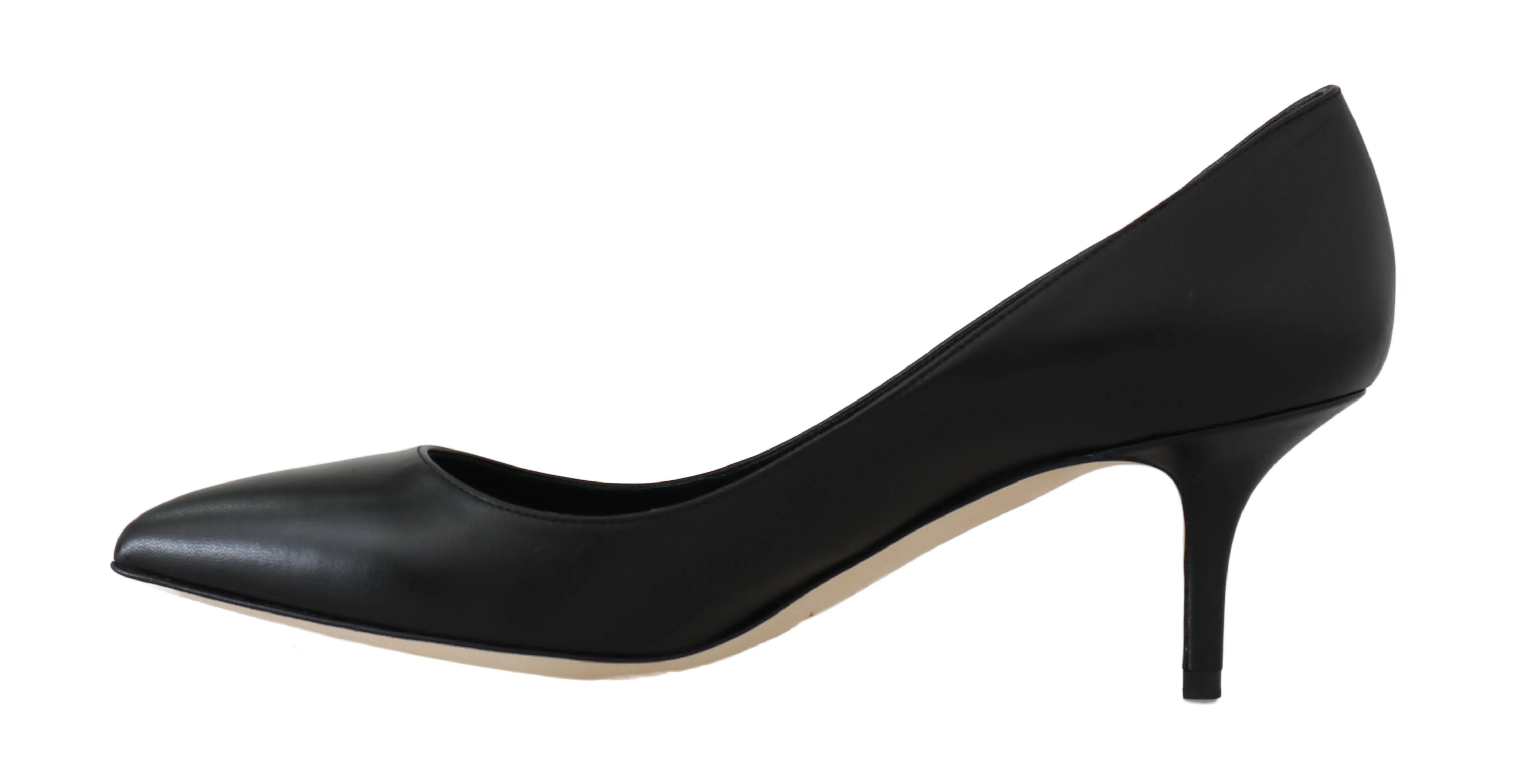 Black Soft Nappa Leather Pumps