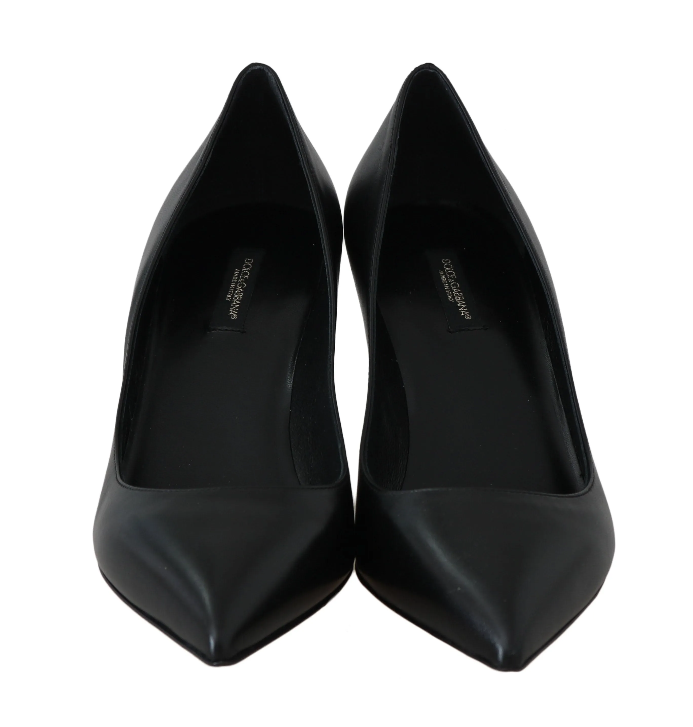 Black Soft Nappa Leather Pumps