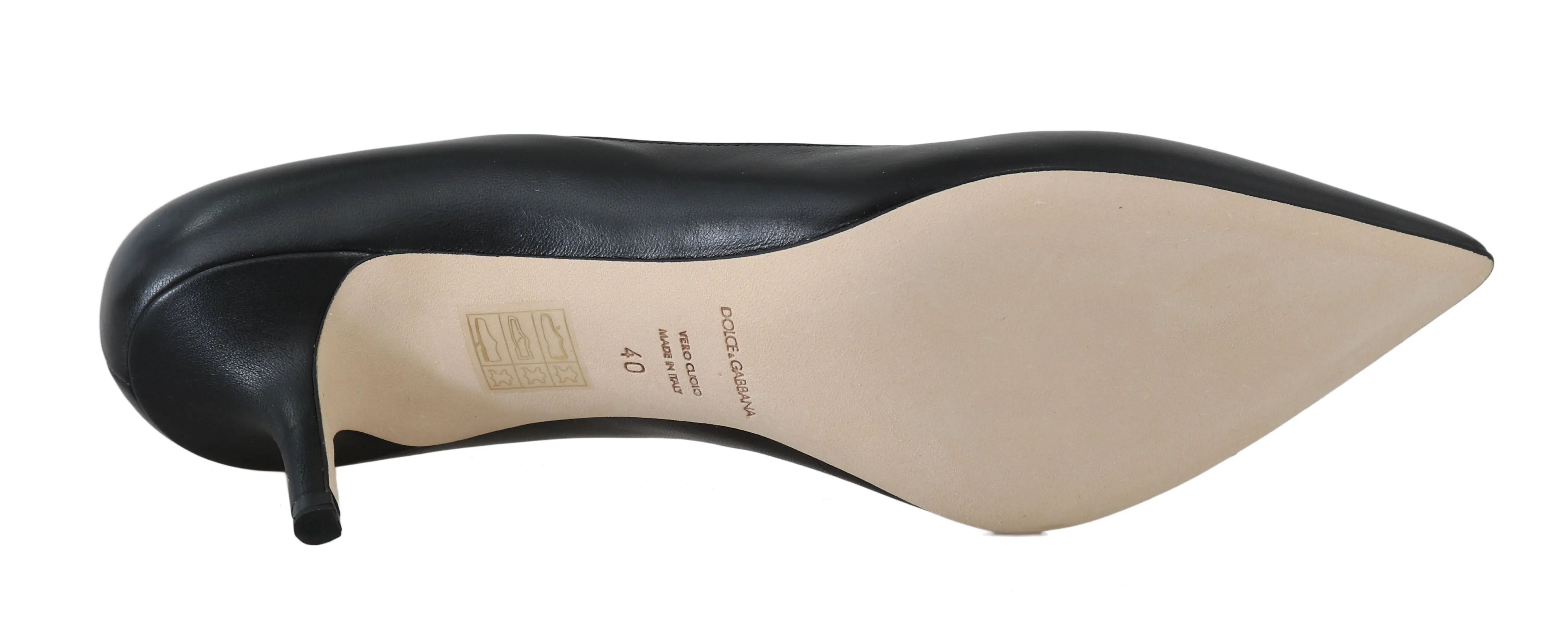Black Soft Nappa Leather Pumps